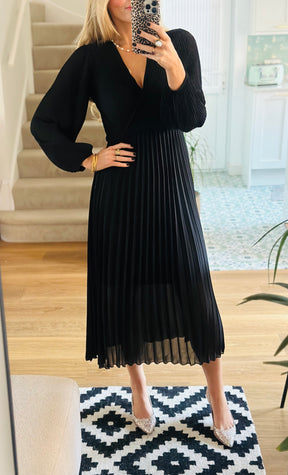 Black Plisse Dress