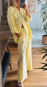 Linen Wide Leg Trousers