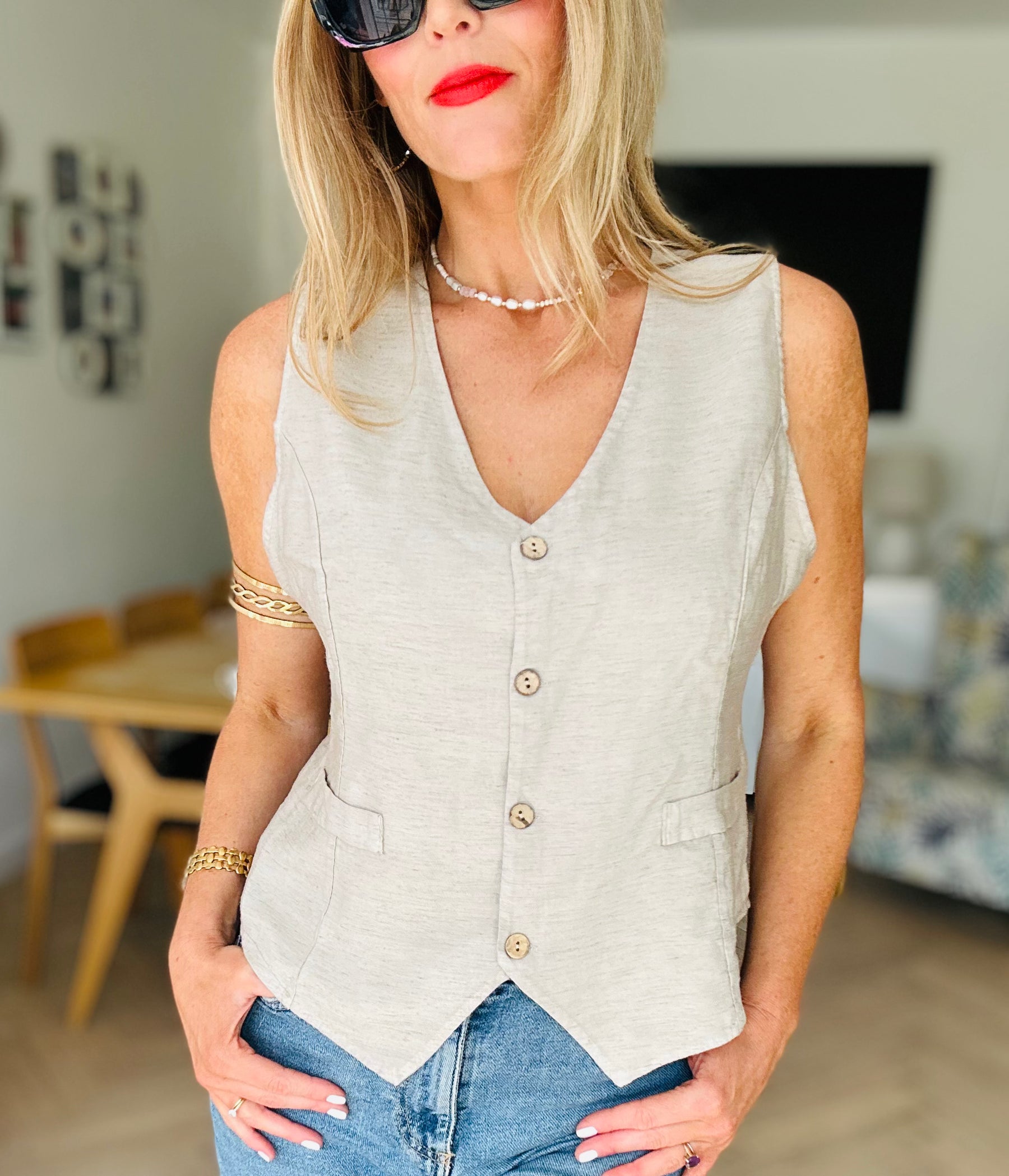 Linen waistcoat