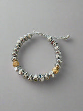 Silver and Gold Rocks Bracelet