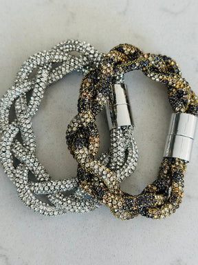 Plaited Diamante Bracelet