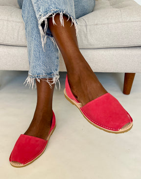 Raspberry Suede Avarcas