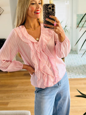 Romance Pinstripe Blouse