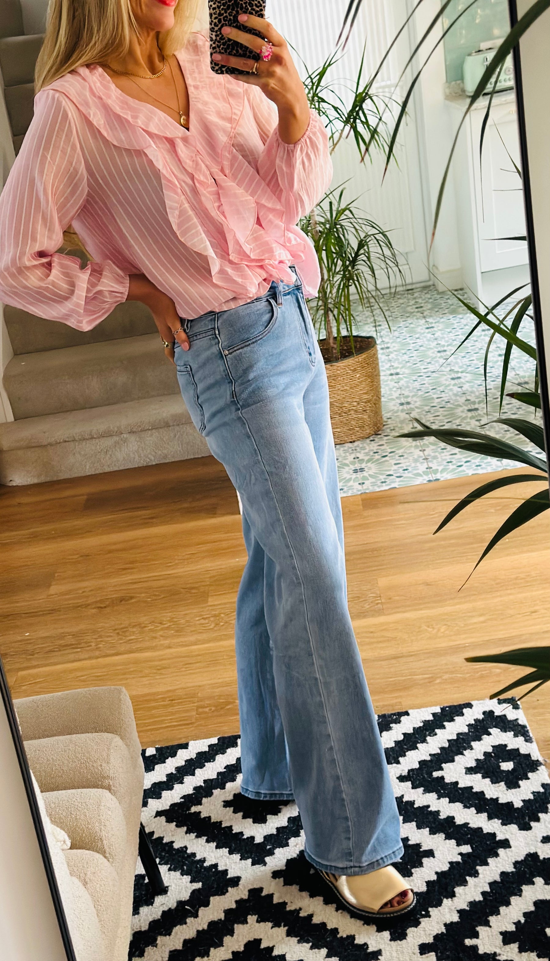 Romance Pinstripe Blouse