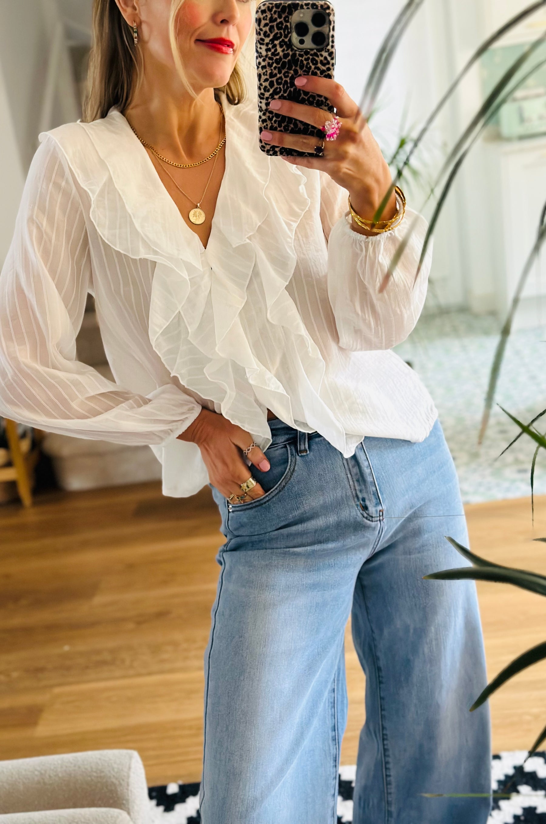Romance Pinstripe Blouse