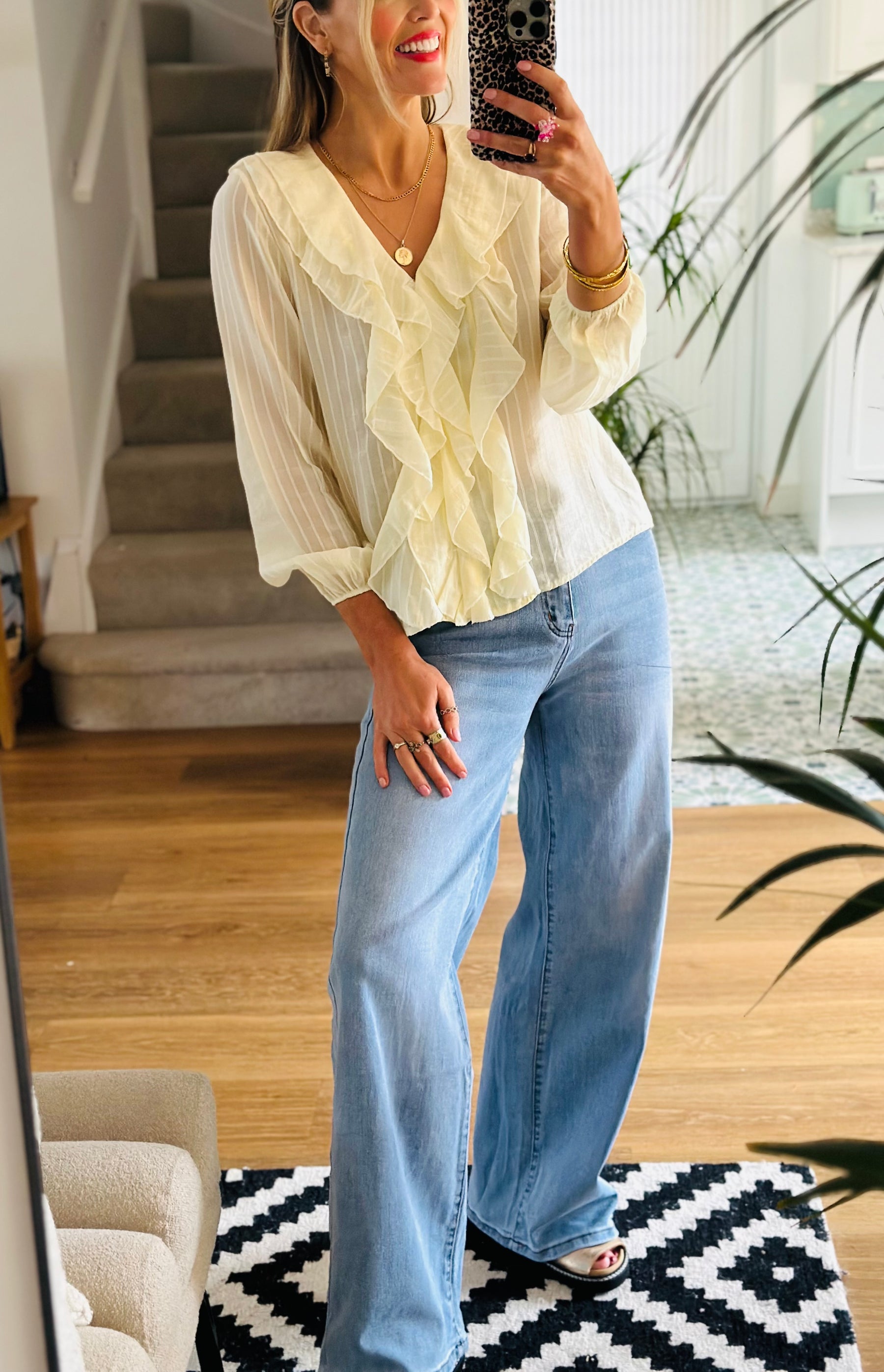 Romance Pinstripe Blouse