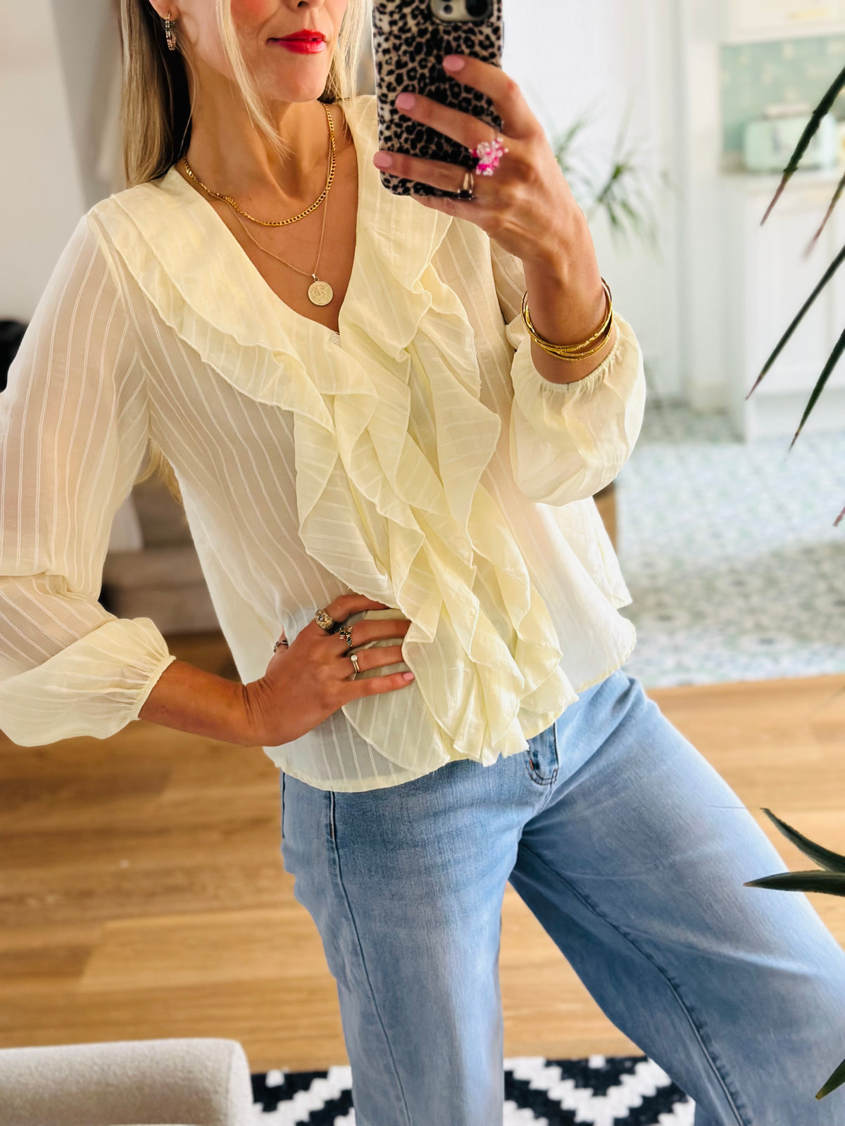 Romance Pinstripe Blouse