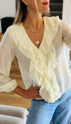 Romance Pinstripe Blouse