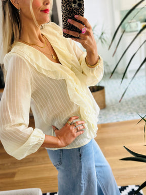 Romance Pinstripe Blouse