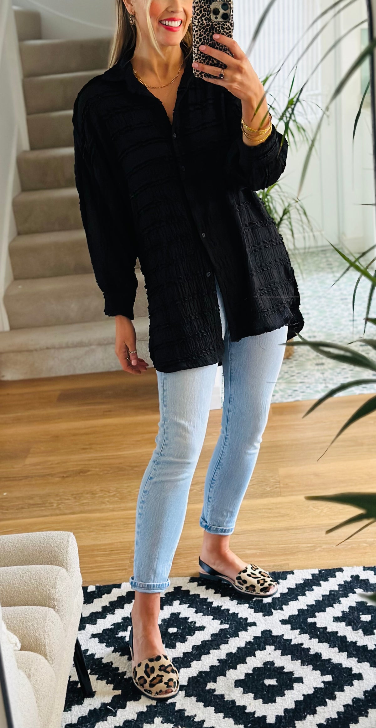 Black Longline Shirt