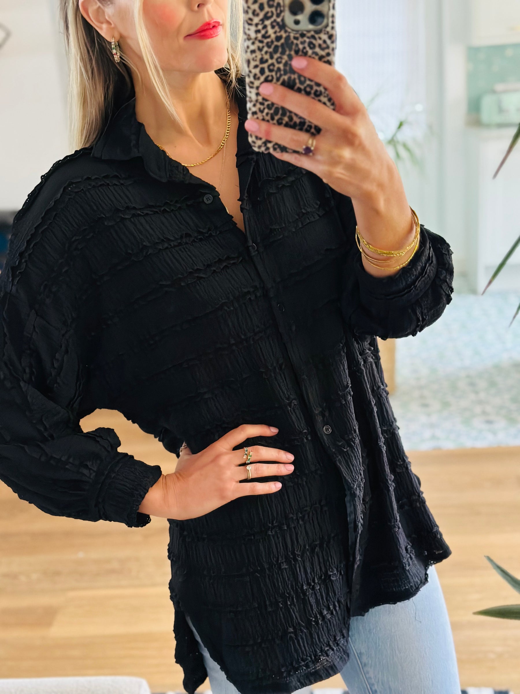 Black Longline Shirt