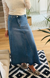 Denim Maxi Skirt