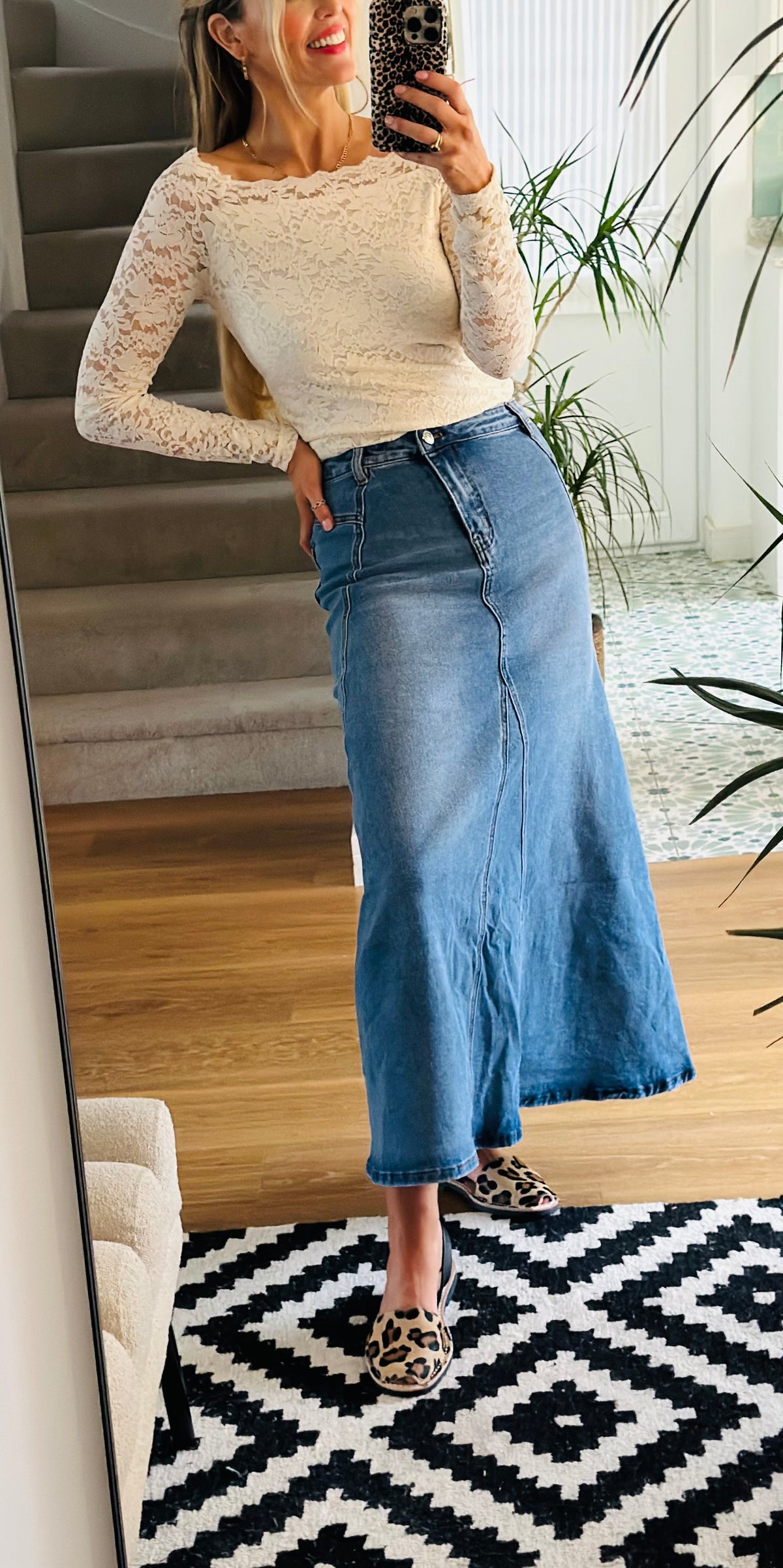 Denim Maxi Skirt