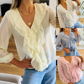 Romance Pinstripe Blouse