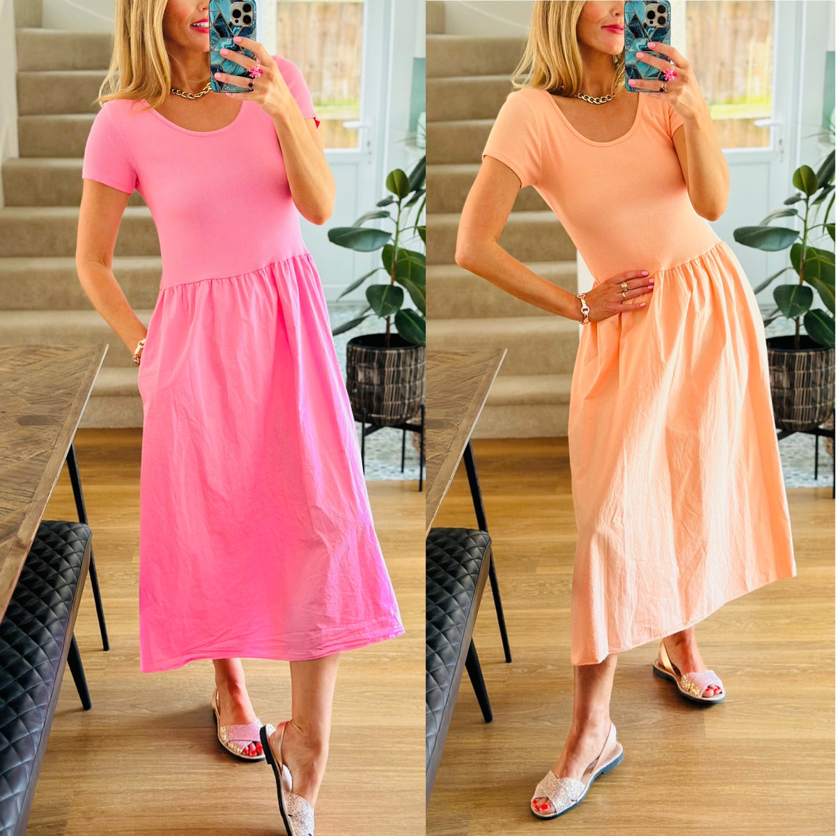Cotton T-Shirt Midi Dress