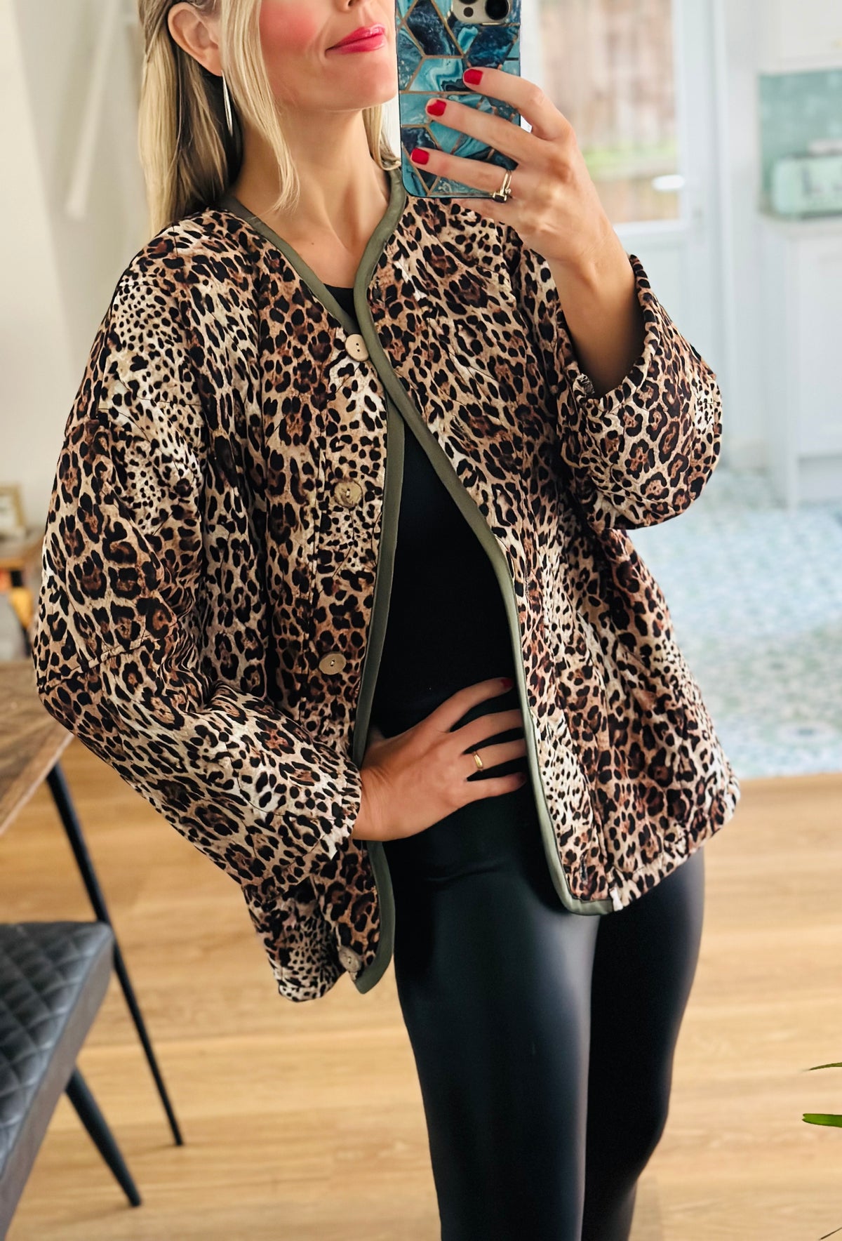 Leopard Quilted Jacket