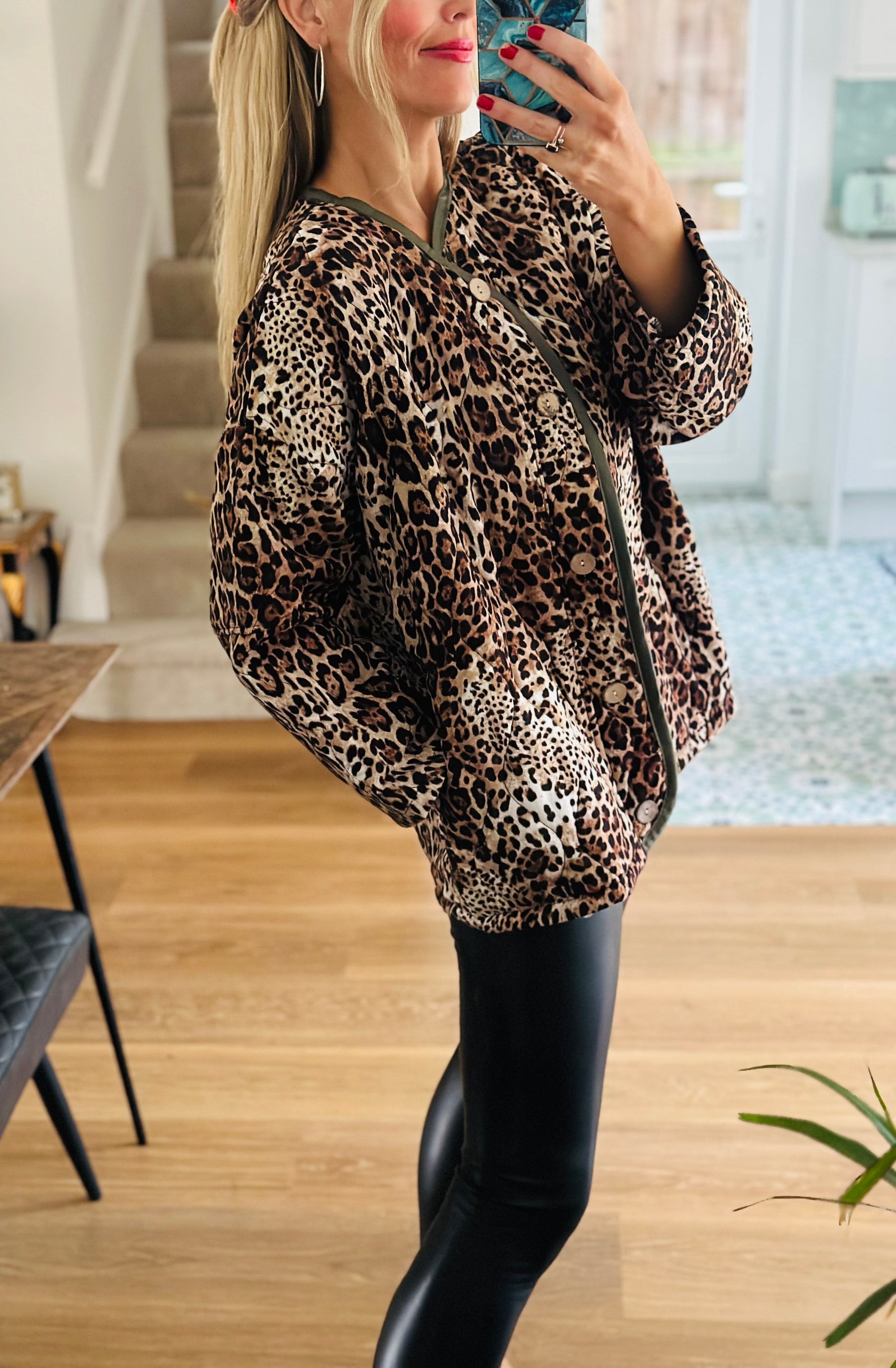 Leopard Quilted Jacket