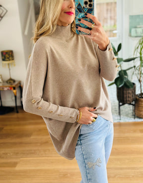 Longline Jumper in Camel