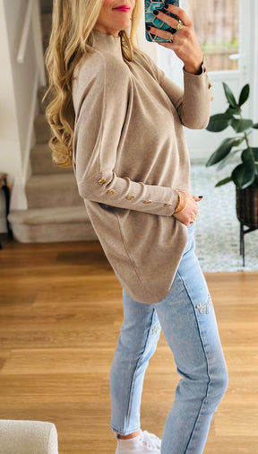 Longline Jumper in Camel