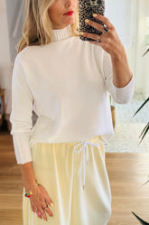 White Turtle Neck Knit