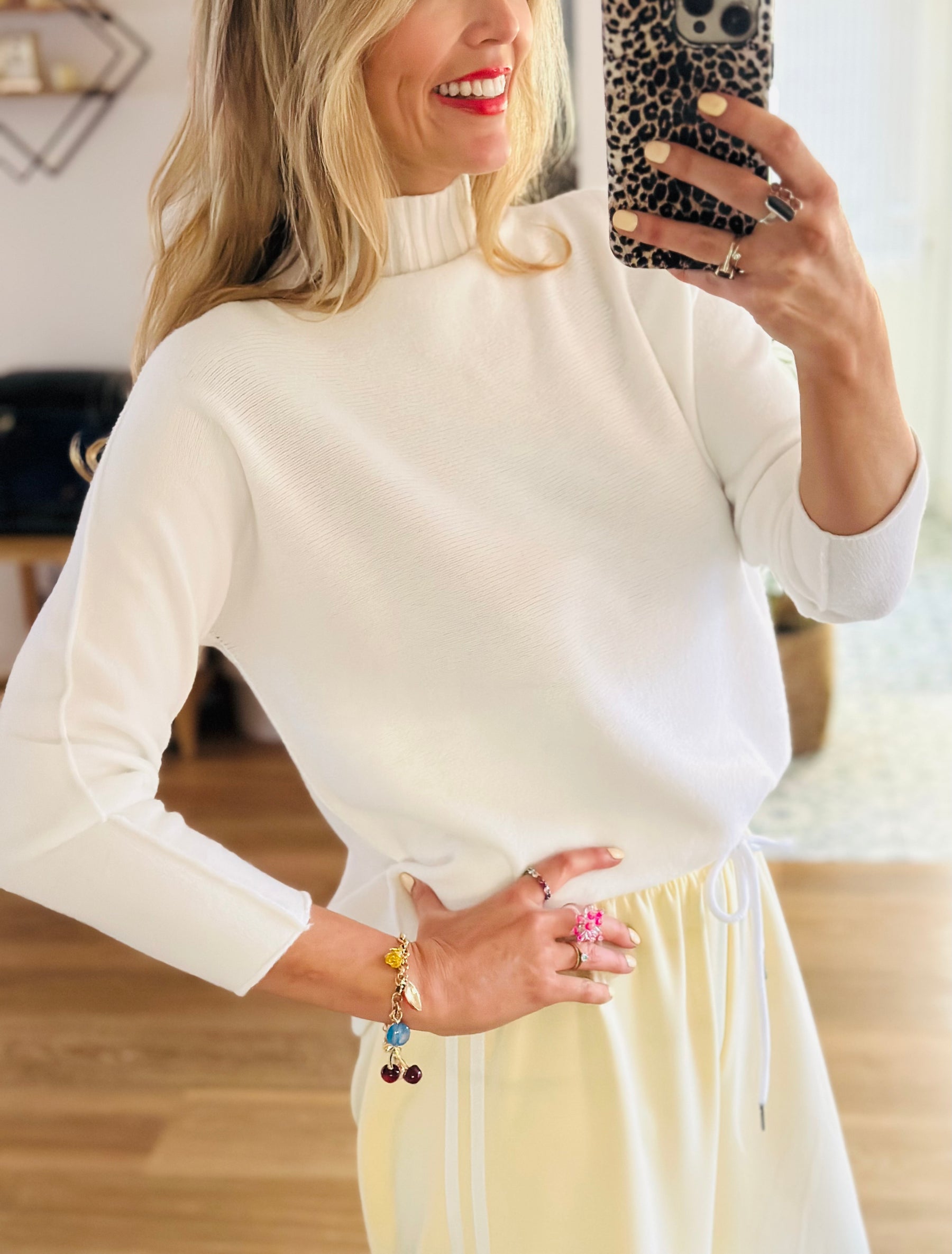 White Turtle Neck Knit