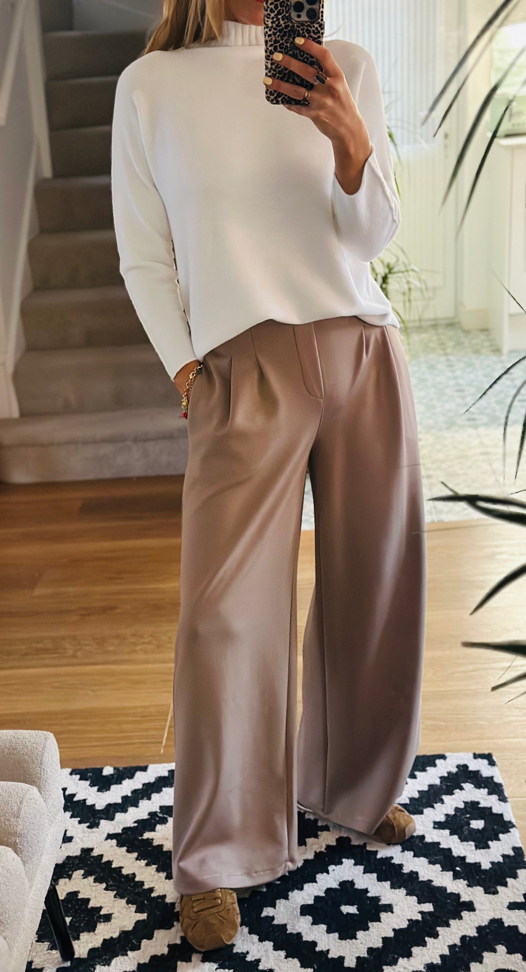 White Turtle Neck Knit