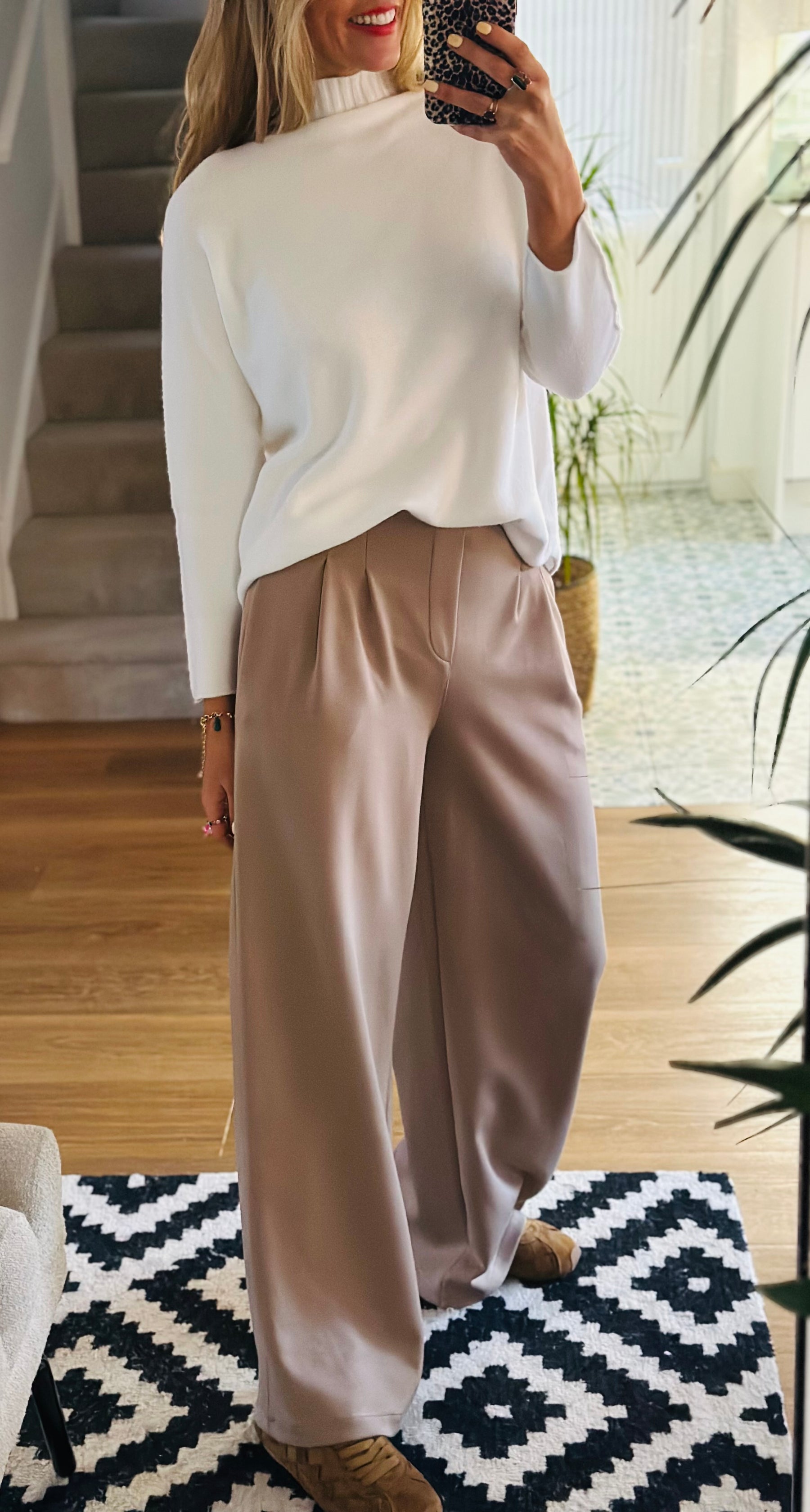 White Turtle Neck Knit