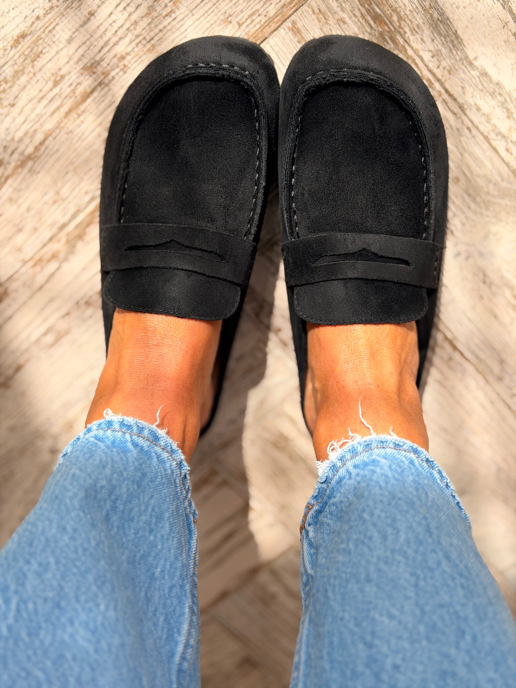 Black Backless Loafer