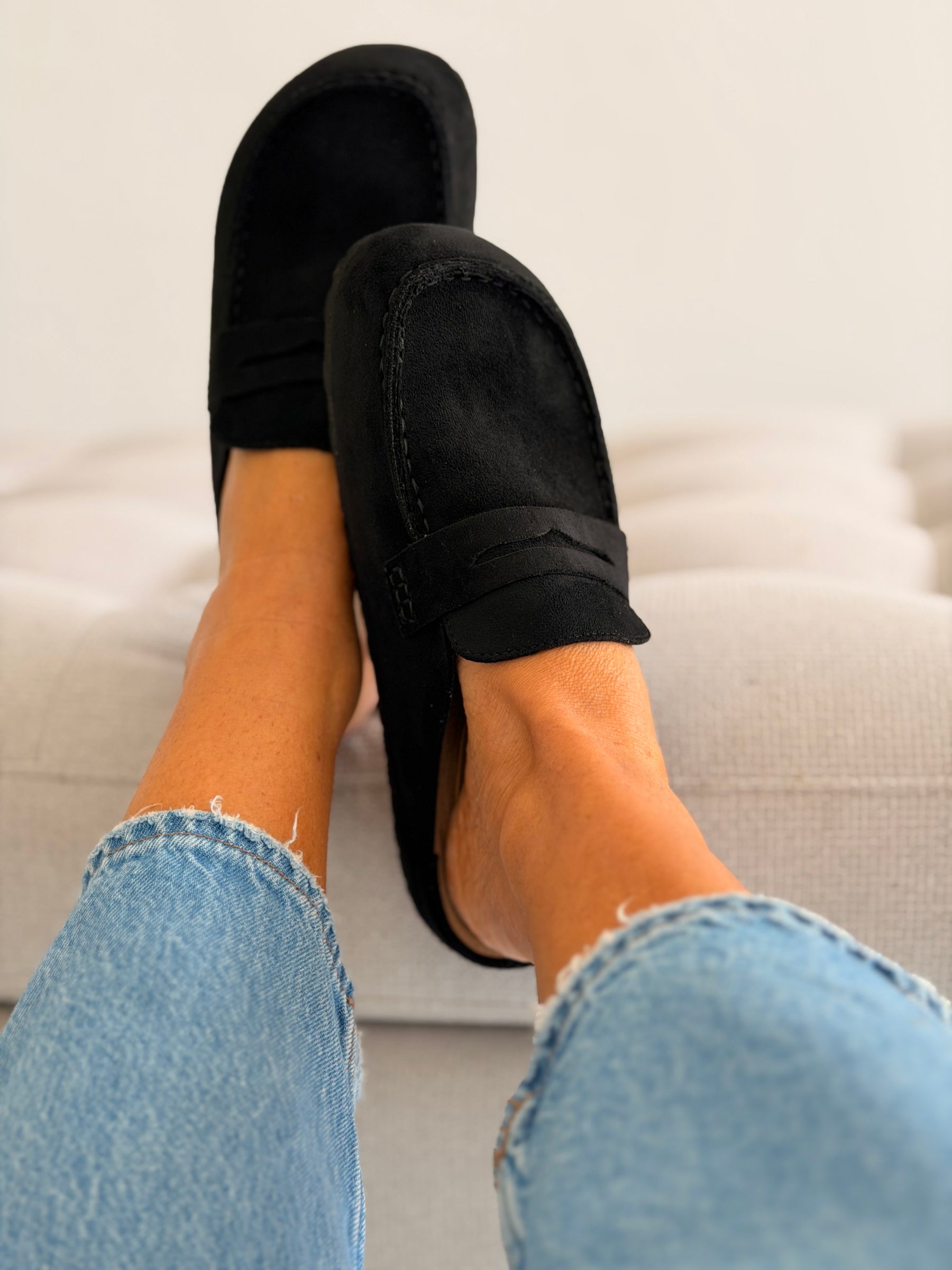 Black Backless Loafer