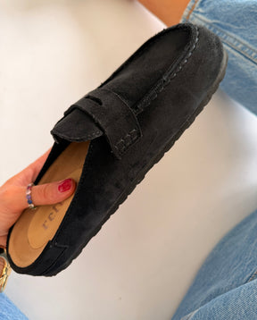 Black Backless Loafer