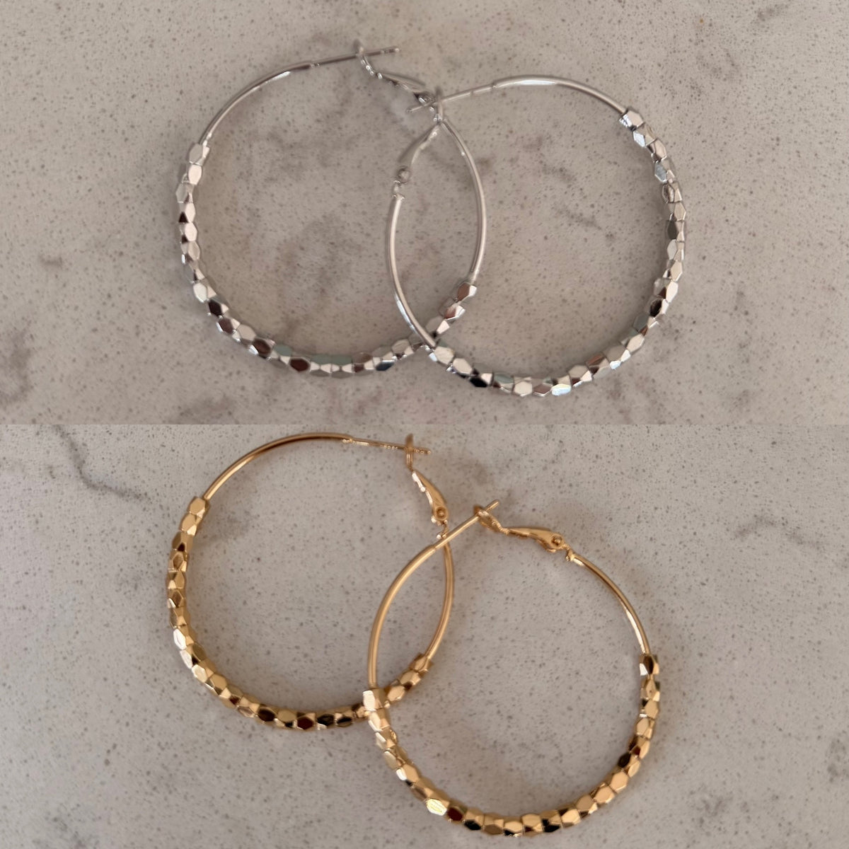 Hoop Earrings with Crystal detail