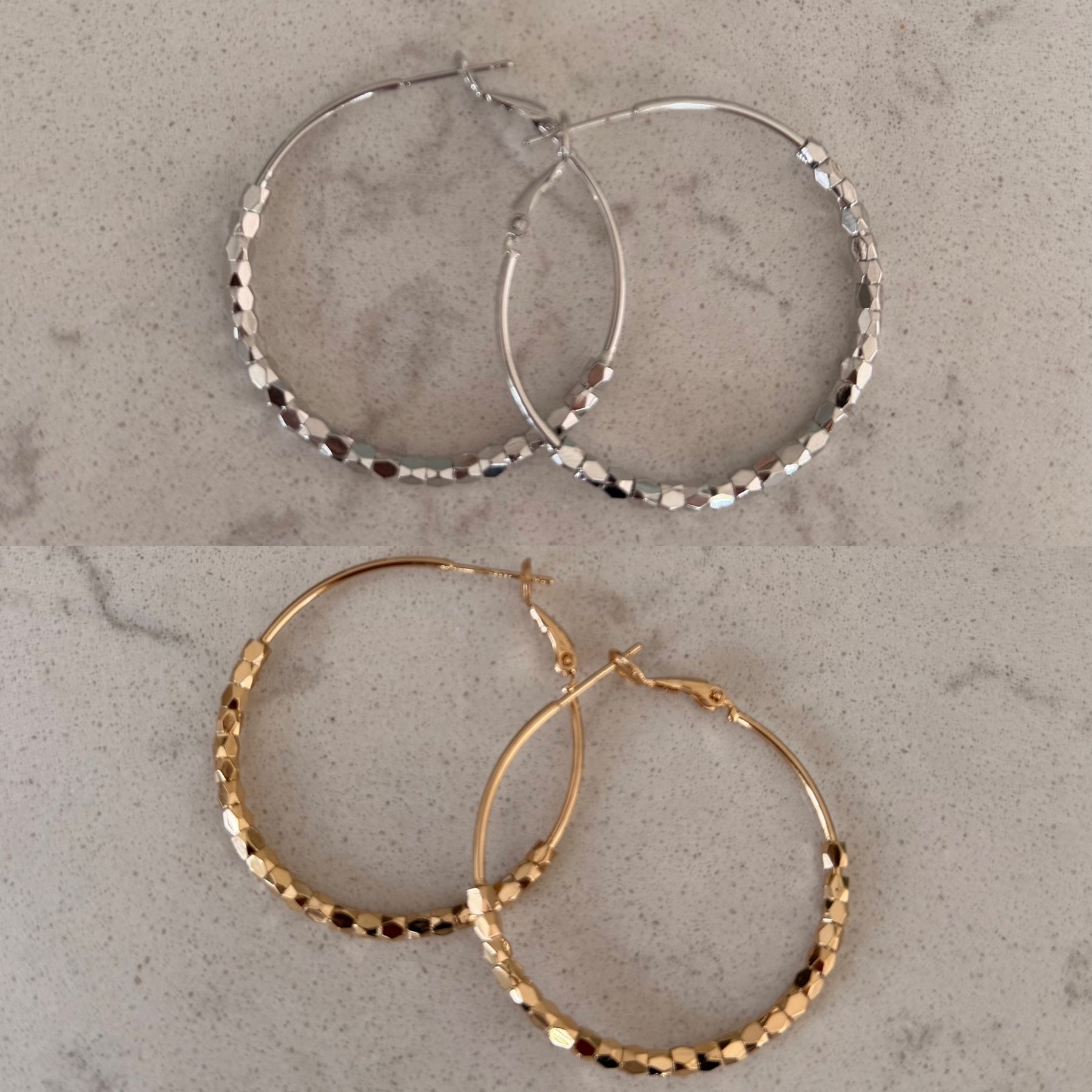 Hoop Earrings with Crystal detail