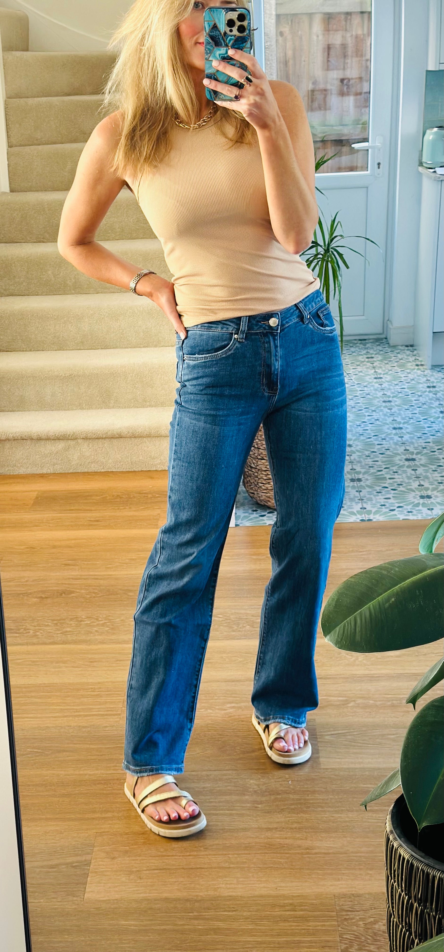 Mid Rise Stretch Jeans