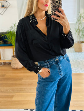 Diamante Collar Blouse