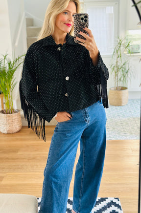 Rhinestone Cowgirl Fringed Jacket