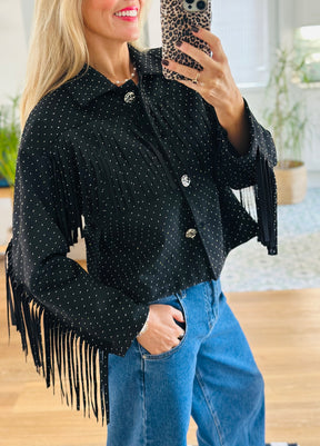Rhinestone Cowgirl Fringed Jacket