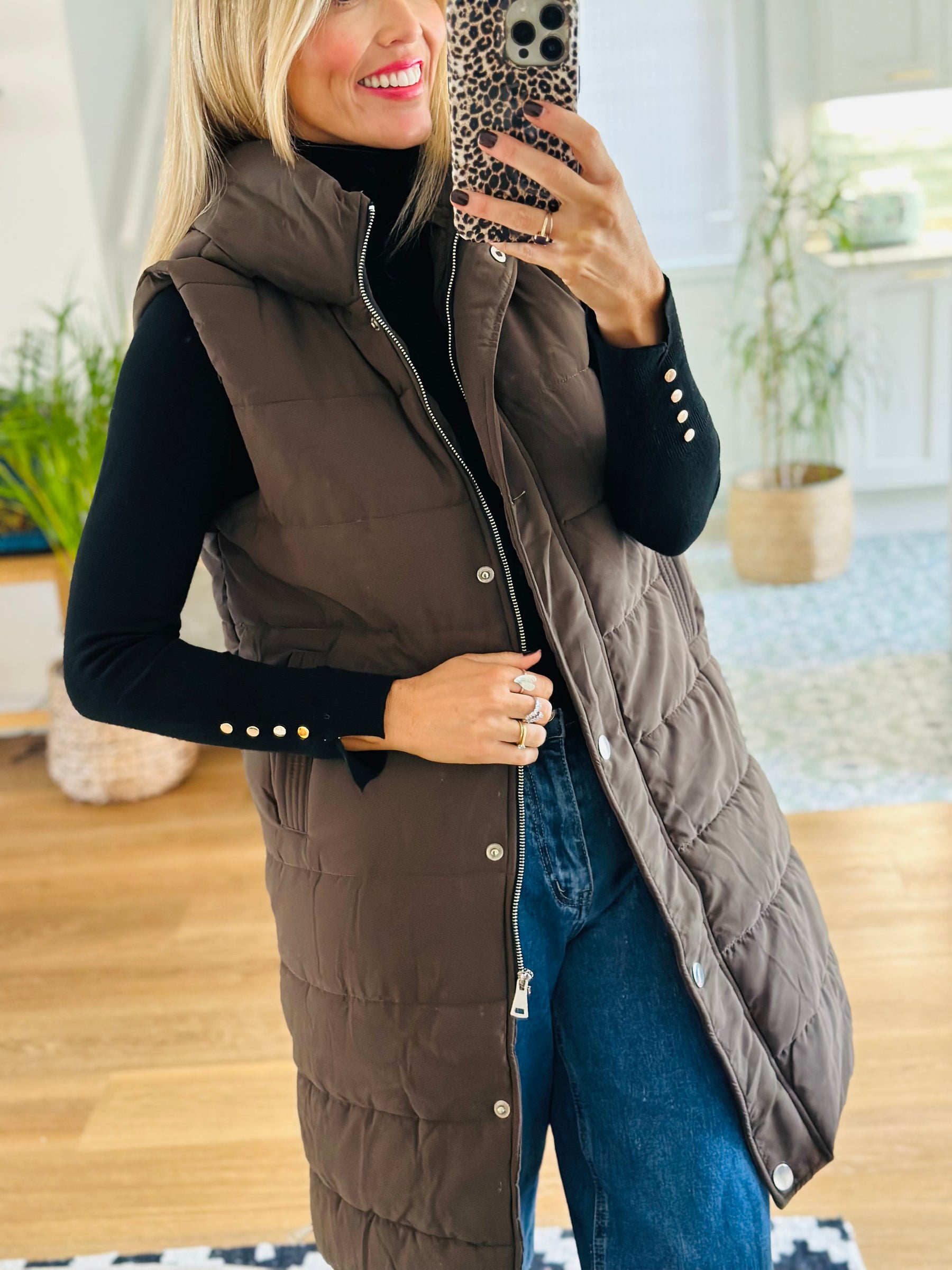 Padded Longline Gilet