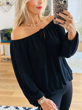 Lurex Tie Neckline Top