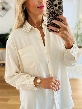 Diamante Collar Blouse