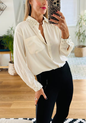 Diamante Collar Blouse