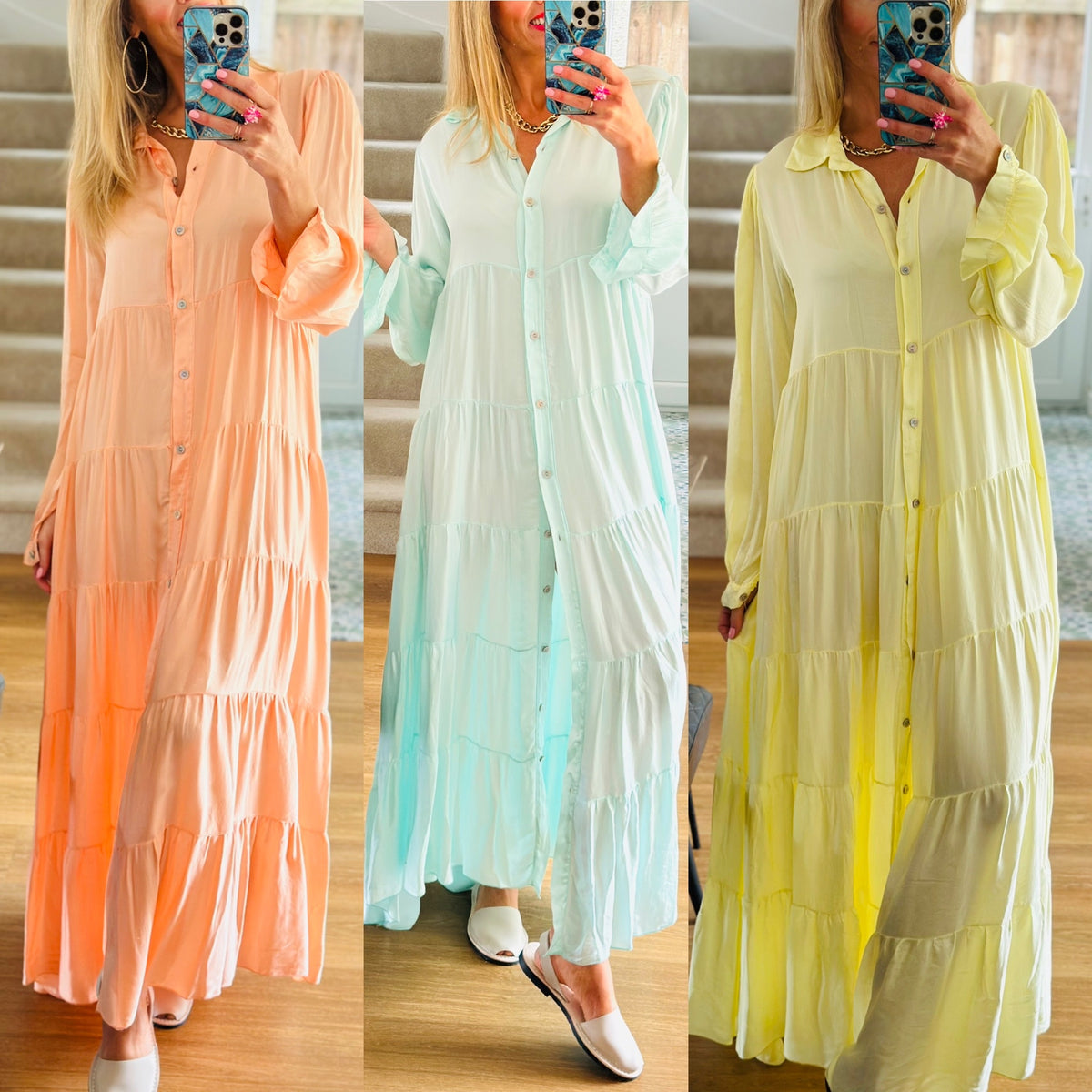 Silk Tiered Maxi Dress