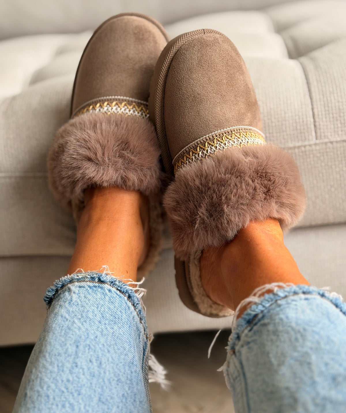 Fur Cuff Mule