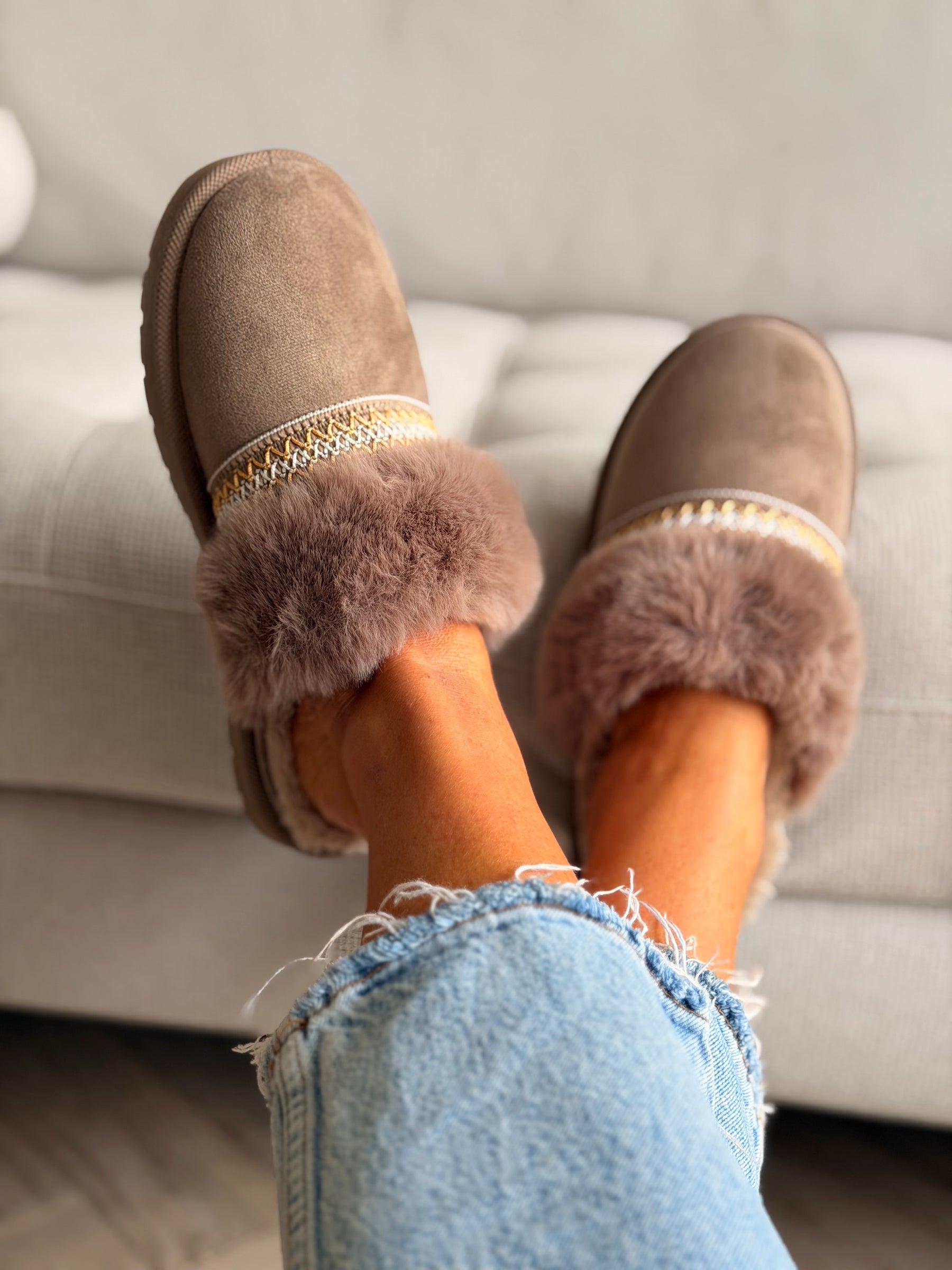 Fur Cuff Mule