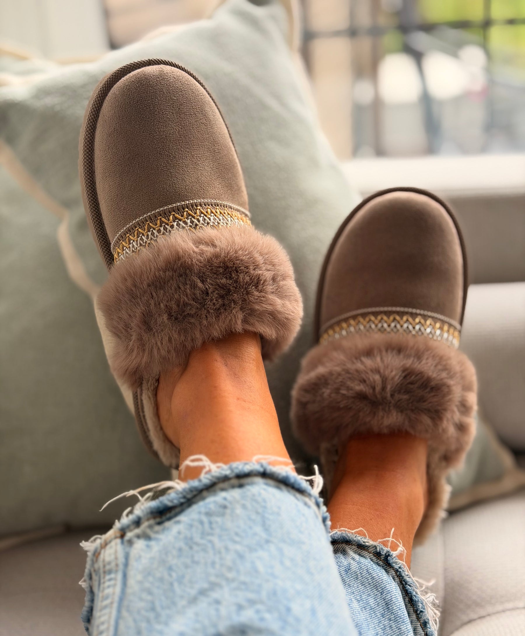 Fur Cuff Mule