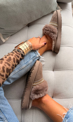 Fur Cuff Mule