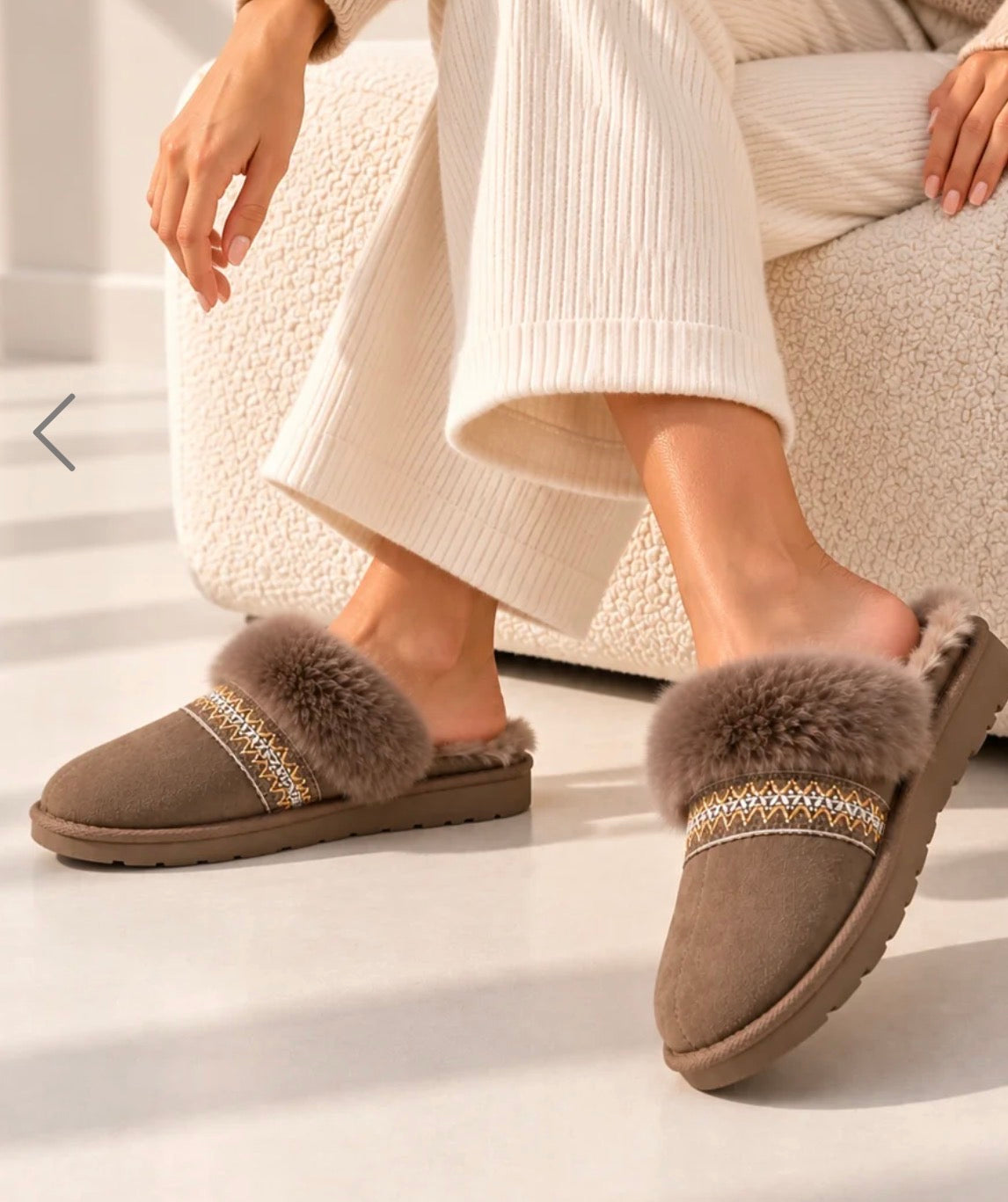 Fur Cuff Mule