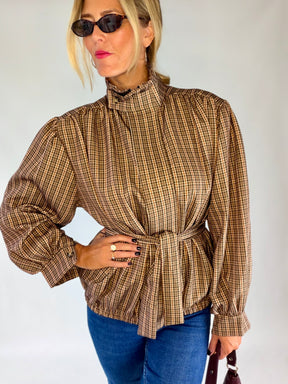 Tweed Funnel Neck Jacket