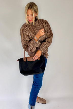 Tweed Funnel Neck Jacket