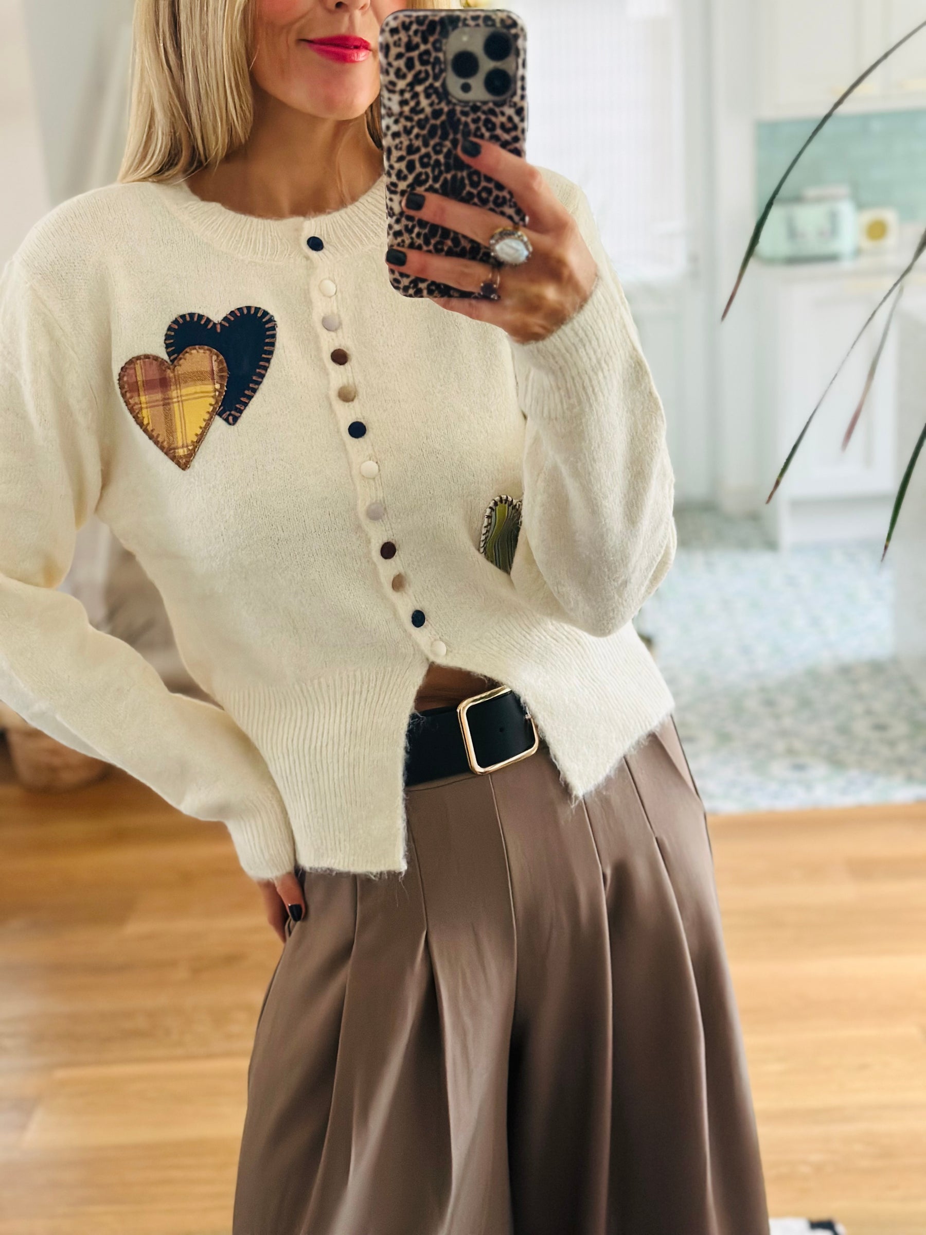 Patchwork Heart Cardigan