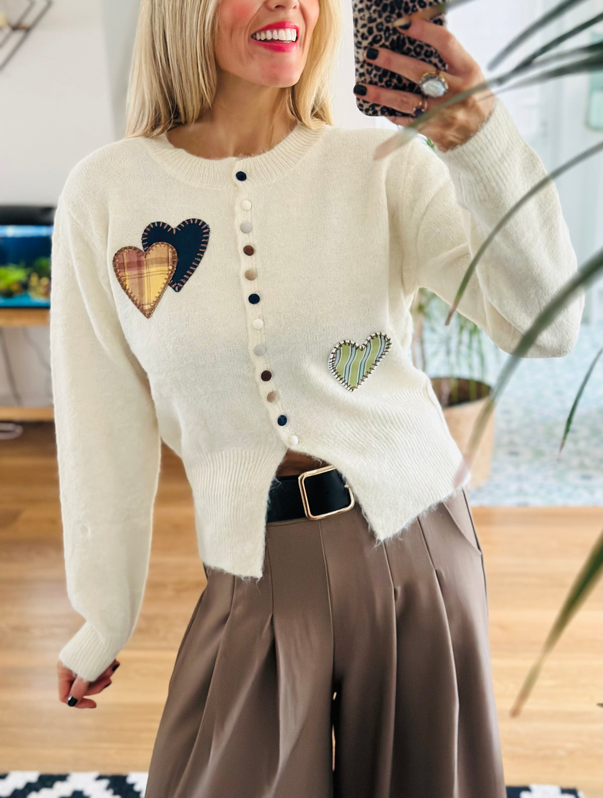 Patchwork Heart Cardigan